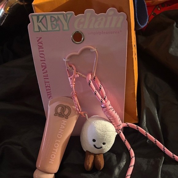 Other - Pink Keychain Toy and with some Good Smelling Almond Lotion